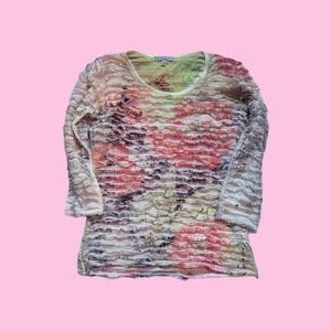 Pink Multi Quarter Sleeved top